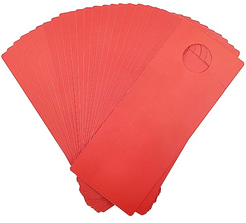 GLOBLELAND 30pcs Signe Suspendu de Porte Cintres de Bouton de Porte en Plastique Signes Panneaux de Porte Vierges en PVC Ne Pas Déranger Signe pour Bureau Chambre Hôtel, 82x203mm