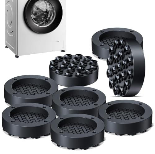 Ezprotekt 8PCS Vibration Feet for Washing Machine & Dryer - Rubber Feet Pad