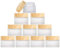 ToKinCen 10 Stück 5ml Bambusdeckel Döschen,Transparente Leer Döschen,Glas Cremedose,für Kosmetika Cremes Puder Lotion Mini-Kerzen Lippenbalsam (helle Farbe)