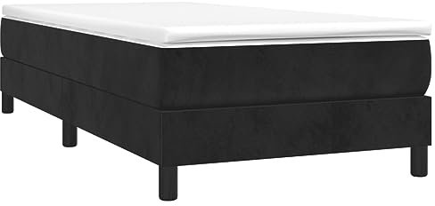Tino Tech Boxspringbett Boxbetten Betten Bed Frame Bett Gestell Betten Boxspring Boxspringbett Schwarz 100x200 cm Samt