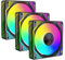 PANO-MOUNTS 120mm Infinity Mirror ARGB Fan 5V 3Pin Addressable RGB PWM PC Computer CPU Case Cooling Fan 600-1800RPM Black 3-Pack