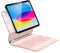 HOU Keyboard Case for iPad 11th Generation A16 2025/iPad 10th Generation 10.9“ 2022,Magnetic Adjustable Angle Stand, Multi-touch Trackpad, 7 Color Backlit, QWERTY Layout, Pink