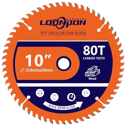 Kreissägeblatt 254 * 30 * 80T, Schneller Schnitt, geeignet für Weich- und Hartholz, Tischlerplatten und Spanplatten