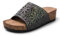 JOMIX Pantoletten Damen mit Fussbett Sommer Badelatschen Sandalen Clogs & Pantoletten für Damen Schlappen (Schwarz, 39 EU, SD9185)