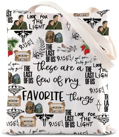 ENSIANTH TLOU inspirierte Tragetasche, Videospiel, Geschenk, TLOU Merch Look für den leichten Gamer, Geschenk, TLOU Firefly wiederverwendbare Handtasche, Last Thing Bag, Tragetasche