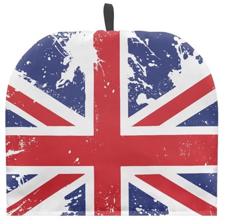 Eheartsgir Isolierte Teekanne mit britischer Flagge, Union Jack-Muster, für englische Teesets und hält warme Teekanne, Wasserkocherabdeckung, passend für 1 bis 6 Tassen für Küche, Zuhause, Tee, Party,