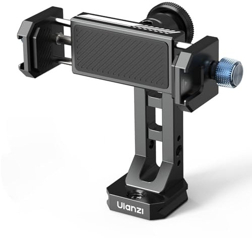 Ulanzi MA53 Tripod Phone Mount, Smartphone Tripods Adapter with Arca Swiss/Uka Port, 2 Cold Shoe, 360° Metal Cellphone Tripod Adapter, iPhone Samsung Holder for Photo Video Vlogging Rig