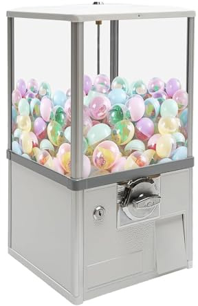 YLANMEI Gashapon Machine, Gum Ball Dispenser for Kids, Capsule Vending Machine, Gacha Machine, Gum Ball Machine, Candy Machine,White