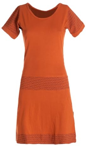 Vishes kurzärmliges Damen-Kleid I Handgefertigt aus 100% Baumwolle I Kleid mit Taschen I Ideal für Sommer I Nachhaltige Alternative Bekleidung