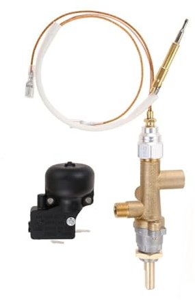 Ronlok Steuerventil für Gas-Terrassenheizung, Thermoelement, Sensor, Dump-Schalter, Knopf, Propan, FlüSsiggas, Feuerstellensteuerung, Sicherheits-Pilotanschluss-Set