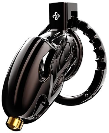 Crysore Chastity Cage Männer Metall mit Verstellbarer Ring und Silikon Dilator Harnröhre,Atmungsaktiver Peniskäfig BDSM Sklaven Extrem Sexspielzeug für Herren (Black)