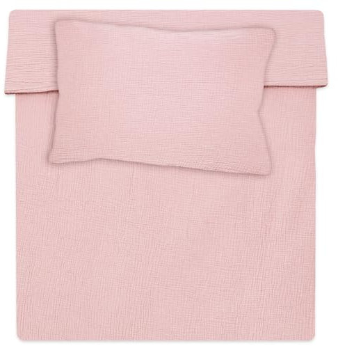 Musselin Bettwäsche Kinderbettwäsche 100x135cm - Baby Musselin-Bettwäsche Set aus Kinder Kissenbezug 40x60 cm und Kinderbettdecke Bezug 100 x 135 cm Baumwolle Babybettwäsche Oeko-Tex-Zertifikat