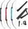 Poearcus Bogenschießen Faltbogen 35lb Aluminium Recurve Bogen Tragbarer Recurve-Bogen für Rechts- und Linkshänder, für die Jagd, zum Üben und Schießen mit Bogentasche (schwarz)