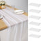 MEKOTRIN Tischläufer für Hochzeiten, Transparent, Chiffon, Romantisch, Elegant, Luftig, Tischtuch, Drapiert, 70 X 300 cm (Weiß, 6 Stück)
