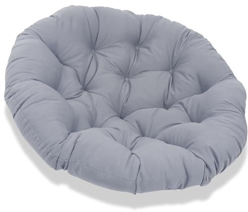 JIcloun Papasansessel Kissen 180cm, Stuhlkissen für Papasan Chair, Wasserdicht Dicke Bodenkissen Rund Groß, Runde Ersatzpolster für Hängesessel Rattansessel Korbsessel Outdoor Gartenmöbel Braun