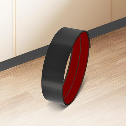 Soengsau Trittplatte aus Edelstahl, kratzfeste Bodenabdeckung, Abziehen und Aufkleben, Sockelleiste für Wand, Eingangstür, Küchenschrank, Geschirrspüler-Zehenbereich (L x B): 296 x 8,9 cm, gebürstetes