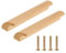 sourcing map 2 tiradores de madera para cajones, 64 mm, con espacio entre agujeros en forma de puente de madera de haya, tiradores para cajones de armarios de cocina y muebles