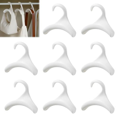 Regerly Handtasche Kleiderbügel Haken Schrank, 8 Stücke Haken für Taschen Rucksäcke taschen aufhänger taschenaufhänger für hängende Rucksäcke Schulranzen Schal Gürtel und Krawatte