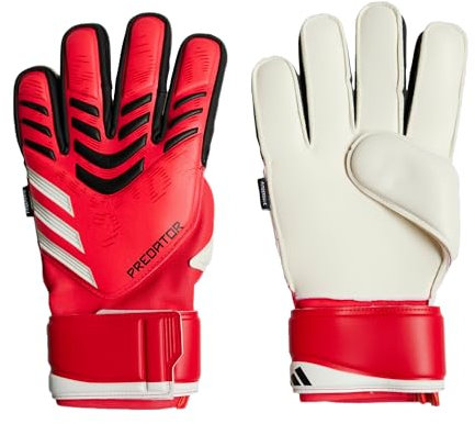 adidas Unisex Predator Match Fingersave Torwarthandschuhe Pure Ruby/Lucid Red/Black 8 1/2