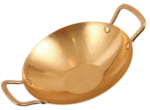 Cabilock Kochtopf aus Edelstahl Haushaltskochtopf mit Doppelgriff Metallkochtopf für Küche Campingkochtopf Outdoor-kochgeschirr Edelstahl-suppentopf Kleiner Küchentopf