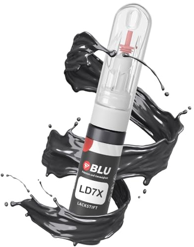 BLU Lackstift Auto kompatibel für VW LD7X GRAU PLATINUMGREY | Auto Lack Reparatur 2in1 Ausbesserungslack Pinsel + Nadel