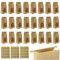 24 Stück Kraftpapier Tüten mit Sichtfenster, Plätzchentüten mit Verschlussdraht, 24x12x6cm Kekstüten, Gebäcktüten, Brottüten Papier, Geschenktüte mit Fenster, inklusive 36 Handmade-Aufklebern