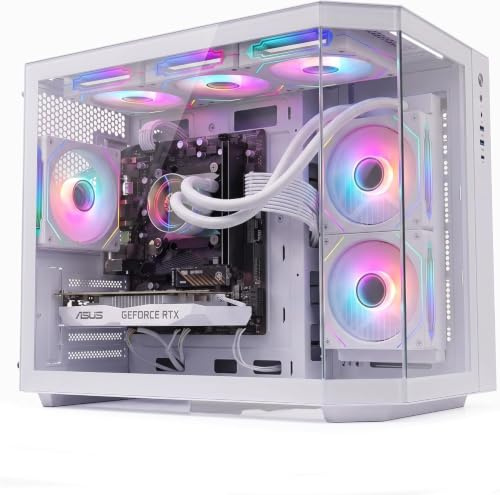 ionz Gaming PC - Desktop Computer, Ryzen 7 5800X, Radeon RX 9070, 16GB RAM, 1TB NVMe SSD, 240mm AIO, Windows 11, 600W 80+ PSU, USB WiFi, Apex, White