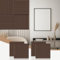 Akustikpaneele Holz 60x60 cm (4er-Set 1,44 m²) - Akustik Paneele & Holzpaneele Wand für Schallschutz | 3D Paneele Wand als Wandverkleidung Innen | Schallabsorber für Wohnzimmer & Büro (Schwarznuss)