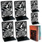 Ends de Livres, 3 Paires Metal Leaf Hollow Out Serre-serreaux, Fins décoratives minimalistes, Livres de sans Glissement pour étagères, Ordinateurs Bureau