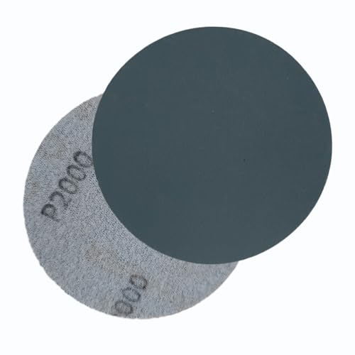HOTCKB 60 Pièces Papier Abrasif Humide et Sec 75mm Disque à Poncer P2000 | 3 Pouce Disques Abrasifs Grain 2000,Auto-agrippant Papier de Verre,Sec à l'Eau Disque Poncer pour Meulage Fraisage Gravure
