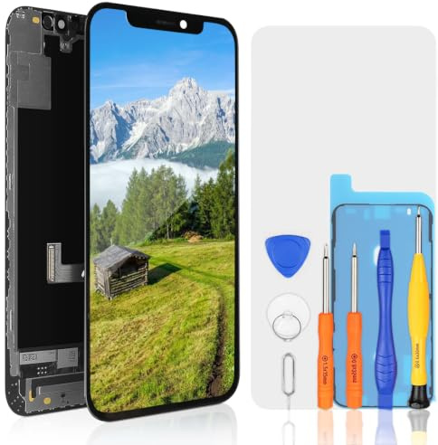 bokman for iPhone 12 Mini Screen Replacement 5.4-Inch, LCD Display Assembly Front Panel with Repair Tool Kits for A2399, A2176, A2398