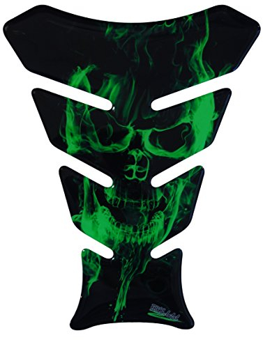 BIKE-label Tampon de réservoir 3D Protection Peinture Universelle pour Moto Vert 500142-VA