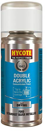 Hycote Double Acrylic Aerosol Car Spray Paint, Ford - Stardust Silver, 150 ml