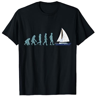 Evolution Segelschiff Segler Skipper Segeln Fun T-Shirt
