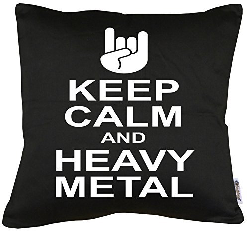 TShirt-People Keep Calm and Heavy Metal Kissen mit Füllung 40x40cm