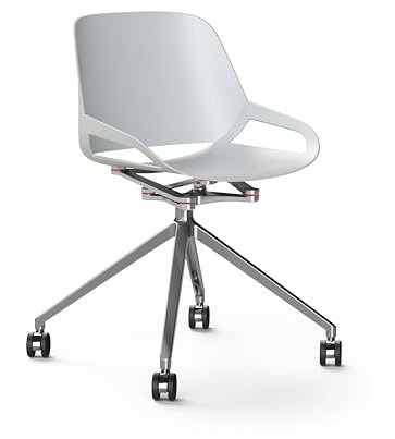 aeris Numo moderner Schwingstuhl – Schalenstuhl mit stylischem Fußkreuz Bürostuhl – ergonomischer Stuhl – hochwertiger Drehstuhl mit Rollen