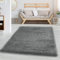 Carpettex Hochflor Teppich Wohnzimmer Shaggy Flokati Modern Einfarbig 240 x 340 cm Hellgrau - Schlafzimmer Weich Flauschig Waschbar Küche Esszimmer - Langflor
