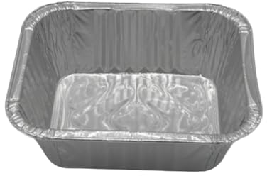 CF CARTA INGROSSO E DISTRIBUZIONE 100 contenitori in alluminio tradizionali 1 porzione, vaschetta monouso linea professionale, teglie in alluminio take way,forma rettangolare, 490cc (110)