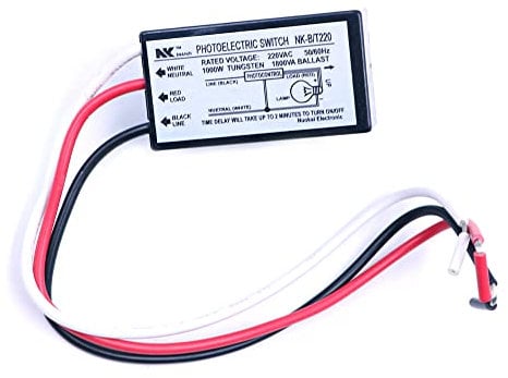 CENPEK AC 200-240VAC Photoelectric Switch Dusk to Dawn Button Flush Mount Photo Control Eye Switch Light Photocell Sensor-NK-B/T220