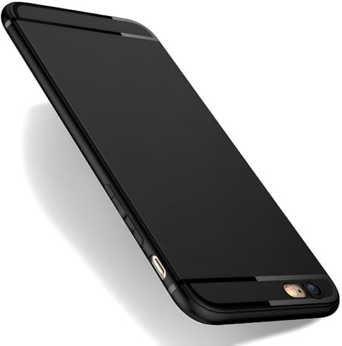 gueche Compatible with iphone 6, iphone 6s Case, Premium Flexible Thin Cover Shock Proof with Drop Protection Coque Funda Cover for iphone 6s, Basic Phone Case. 4.7 Inch Black