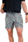 Burlebo Weiß gesprenkelte Sportshorts - weißes Futter, Retro Duck Camo - Grau, Groß