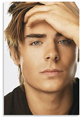 TSALF Wanddeko Poster Kein Rahmen Zac Efron Poster Dekorative Malerei Leinwand Wandkunst Wohnzimmer Poster Schlafzimmer Malerei 60x90cm
