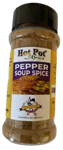 Hot Pot Africa Pepper Soup Spice seasoning (2pks)- Natural (100g each) West African soups, dishes and stews, aromatic, suitable for vegetarian and organic