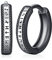 Wikinger Creolen Ohrringe Herren Silber 925 Viking Rune Schwarz Klapp Creolen Wikinger Ohrschmuck Schmuck für Herren Männer Damen Frauen