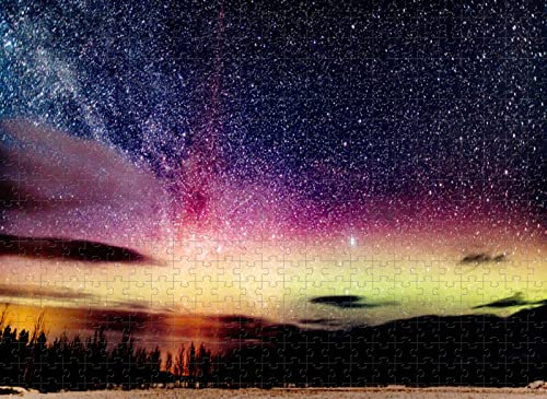 Puzzle 2000 Teile Landschaft Nordlicht Puzzle Puzzle Geschenke für Kinder und Erwachsene