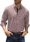 Elegancity Chemise Homme Décontractée à Carreaux Manches Longues Chemise Homme 100% Cotton Classics Checked Rouge, XL