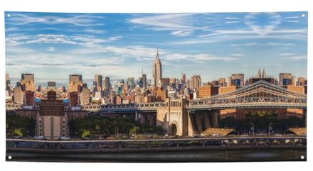 New York City Print Dekorationen Flagge Urlaub Party Flagge Banner für Außenwand mit Metallösen Garten Hof Home Urlaub Dekoration