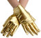 Yurosiay Kurz Metallic Handschuhe Glänzend Lackleder Handschuhe Mode Punk Handschuhe Tanzhandschuhe Glitzer Metallische Abendhandschuhe Opernhandschuhe für Party Cosplay Kostüm 23cm Gold