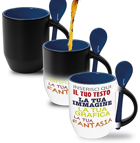 Gruppo Veneziano - Tazza magica personalizzata con foto, testo o logo - Tazza Termica Personalizzabile - ideale per feste, compleanni e occasioni - 100% made in italy