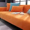 Sofabezug, Non Slip Sofa Cover Couchbezug l Form Sofa Überzug 2 3 4 Sitzer Sofaschoner rutschfest Überzug Sofa Ecksofa Sofaschutz Couchschoner Katze/Hunde(Orange, 90x160cm)